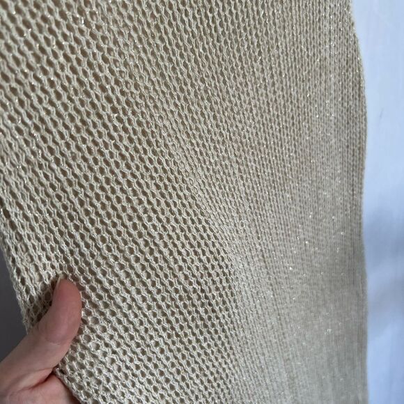 Zenergy Crochet Dress Linen Blend Sparkly size 1 Medium - Picture 5 of 9